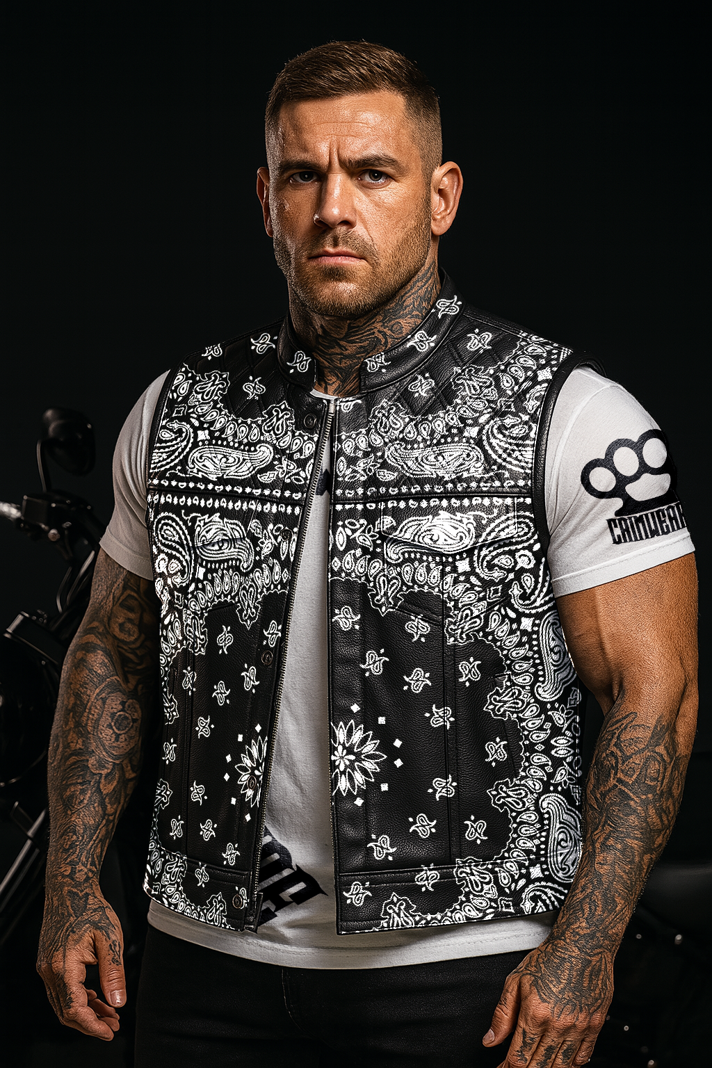 US LEATHER BANDANA "OFF THE RACK" VEST