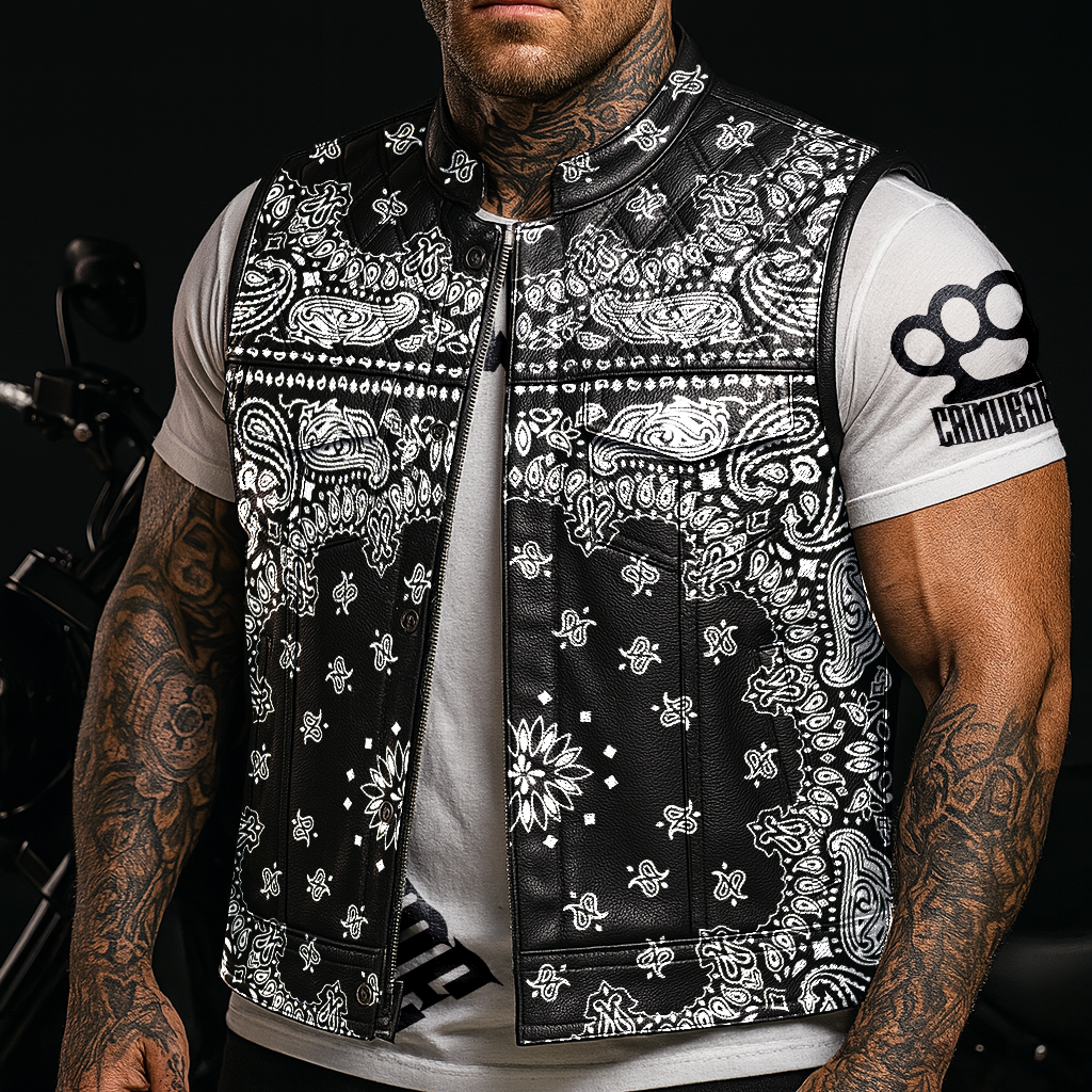 US LEATHER BANDANA "OFF THE RACK" VEST
