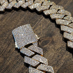 Custom Iced Cuban Link Bracelet / Chain 22mm