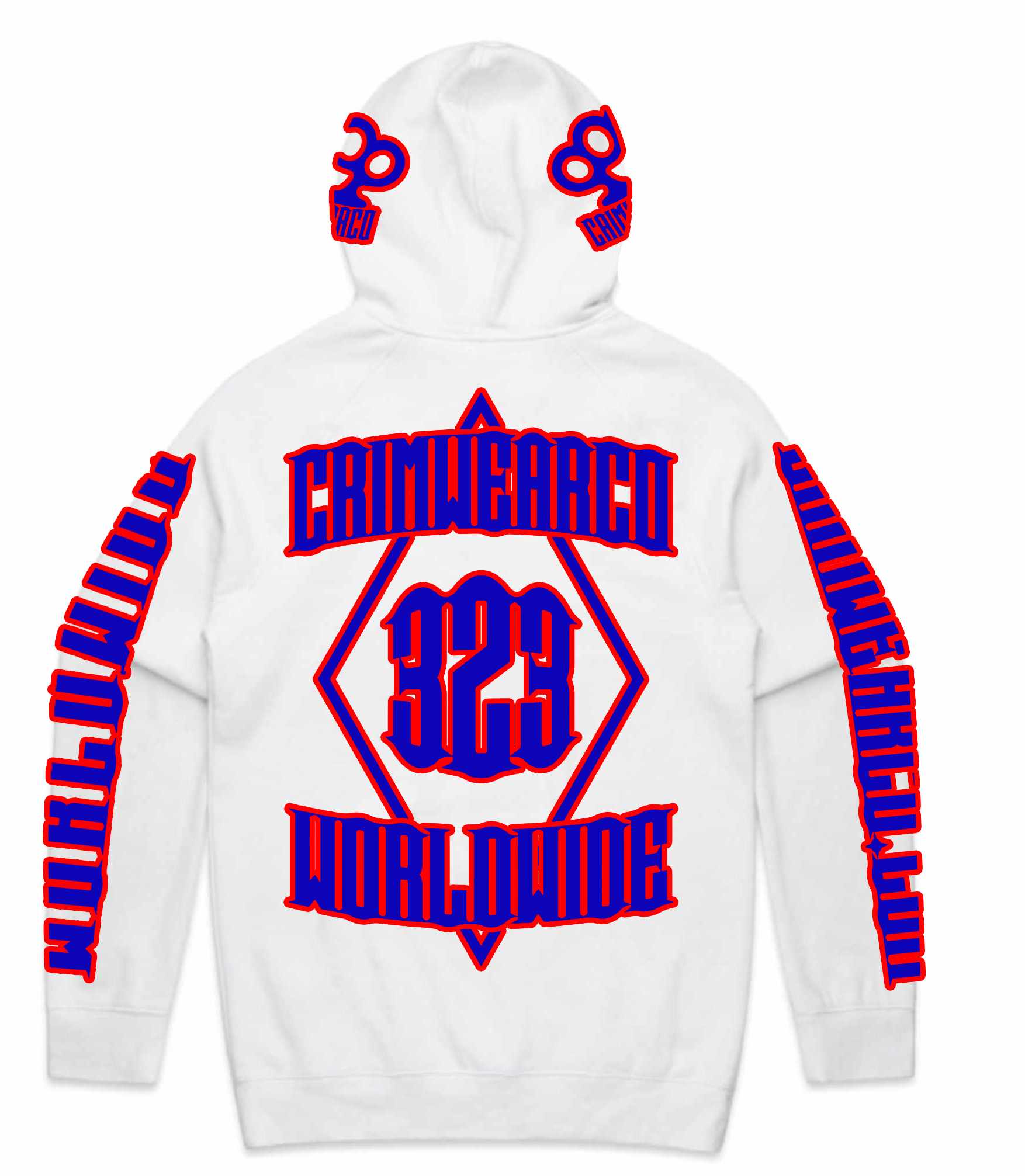 Crim Wear White Hoodie *NEW *
