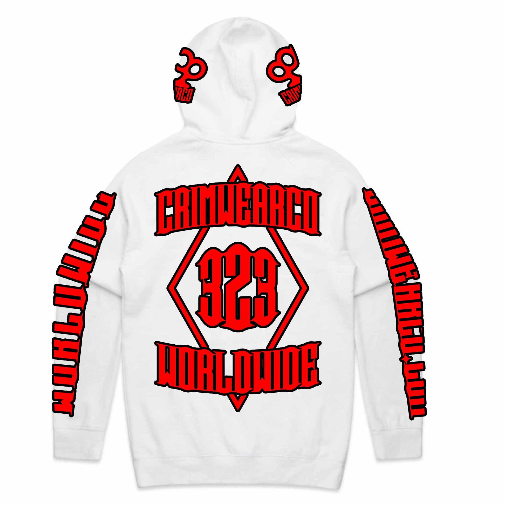 Crim Wear White Hoodie *NEW *
