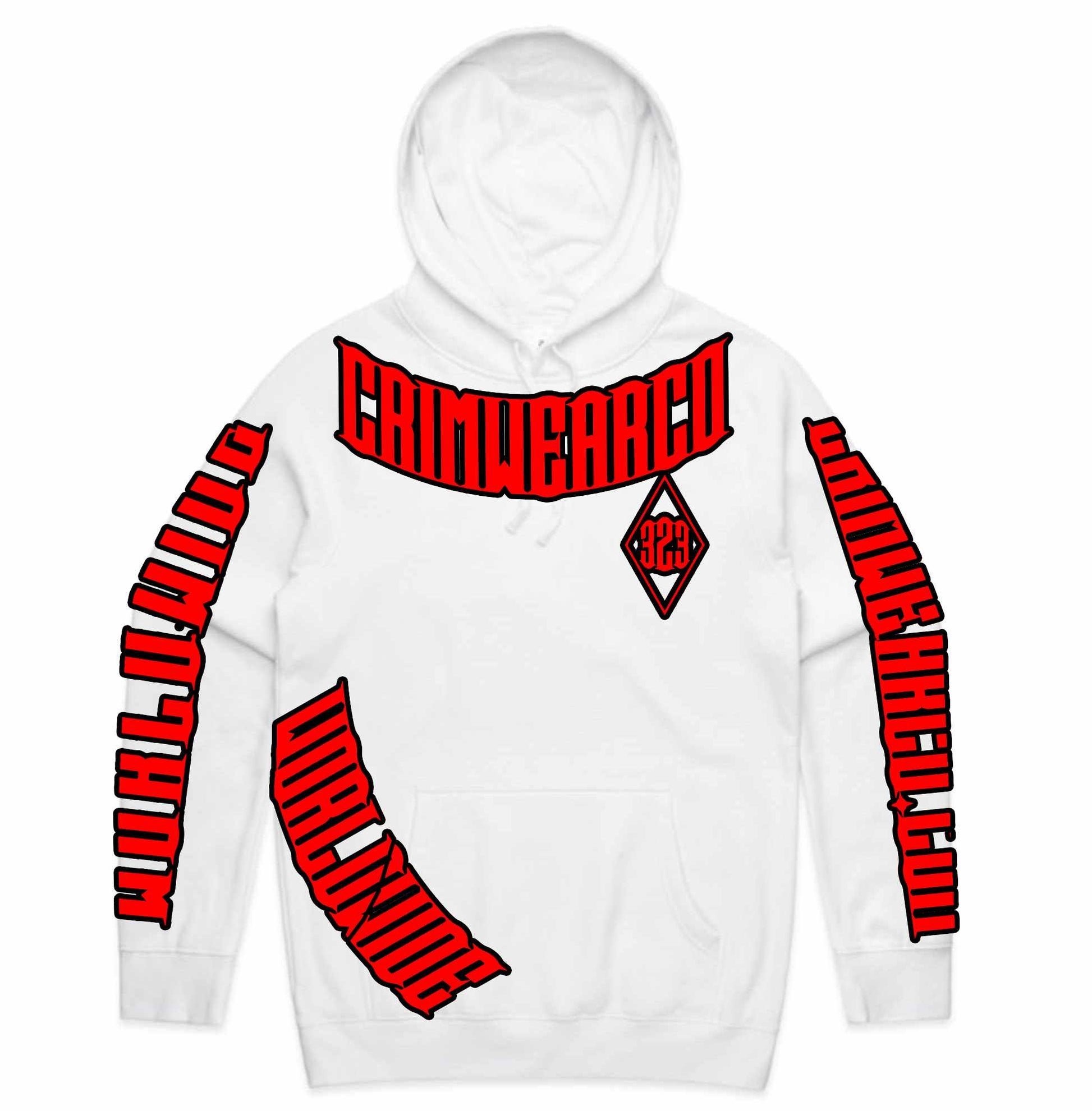 Crim Wear White Hoodie *NEW *