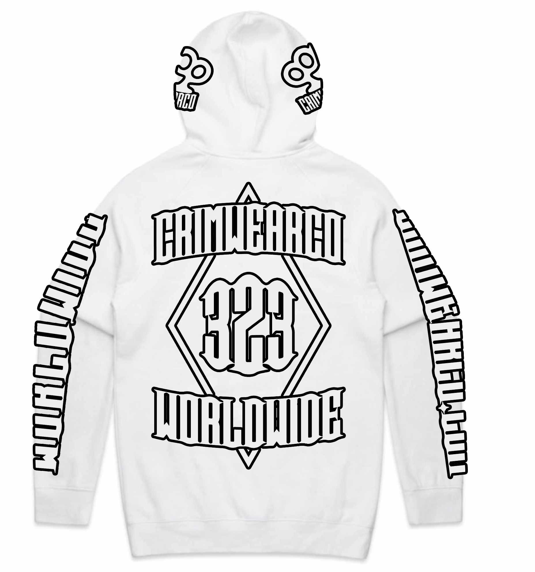 Crim Wear White Hoodie *NEW *