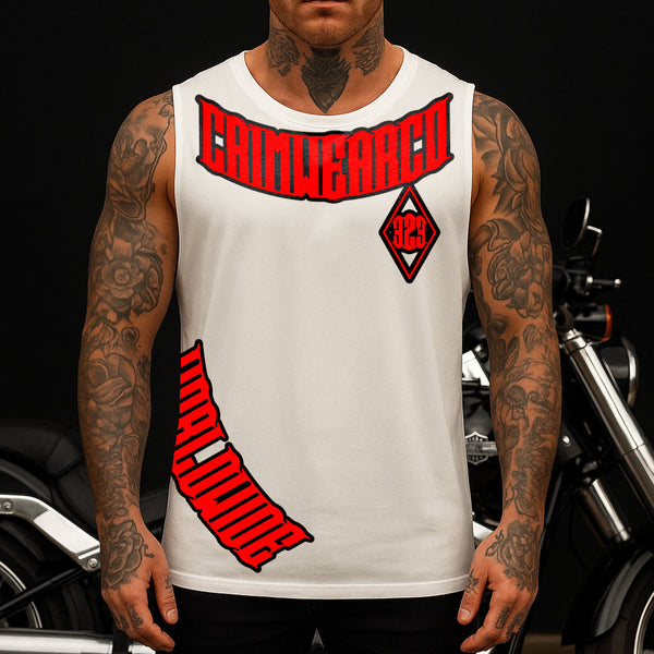 Crim Wear White Muscle Tee
