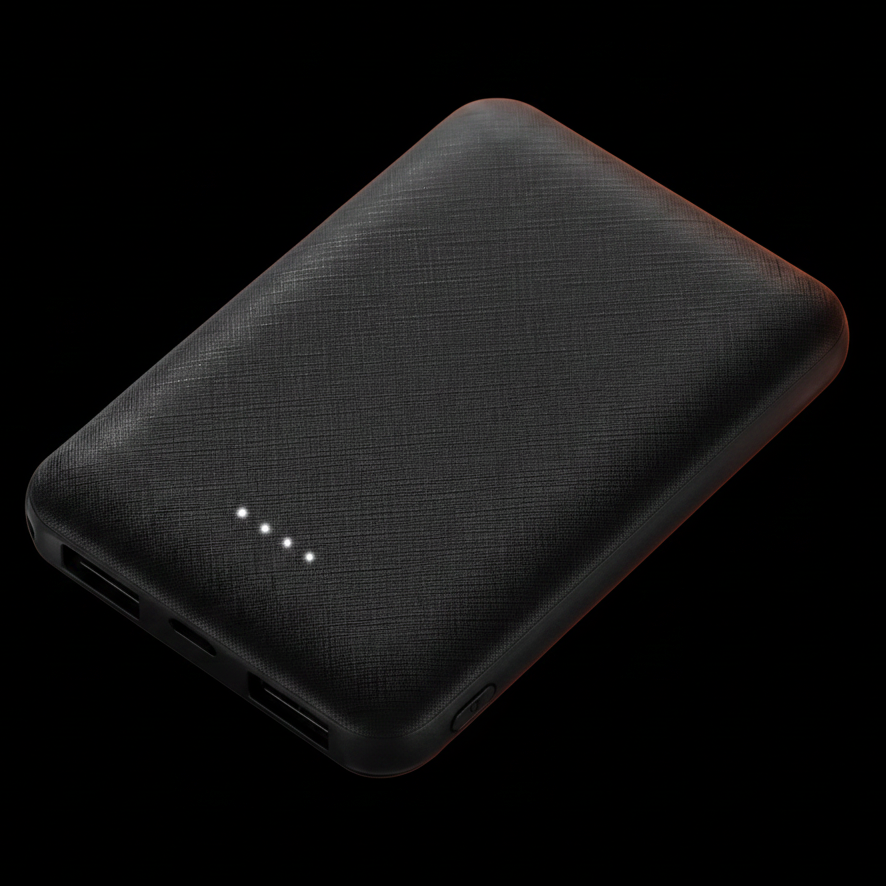 Black Powerbank — Dark Luxury Hero Shot