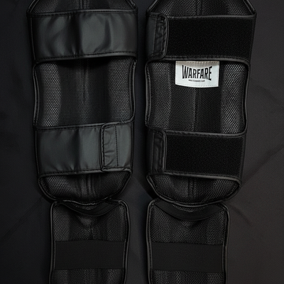 Black Shin Guards - Back View