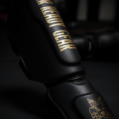 Black Shin Guards - Side Angle