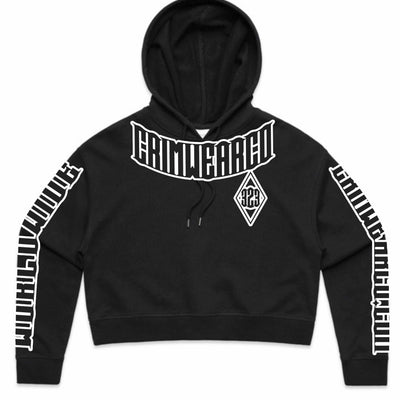 Crim Wear Womens CROP Black Hoodie