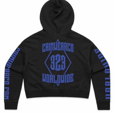 Crim Wear Womens CROP Black Hoodie