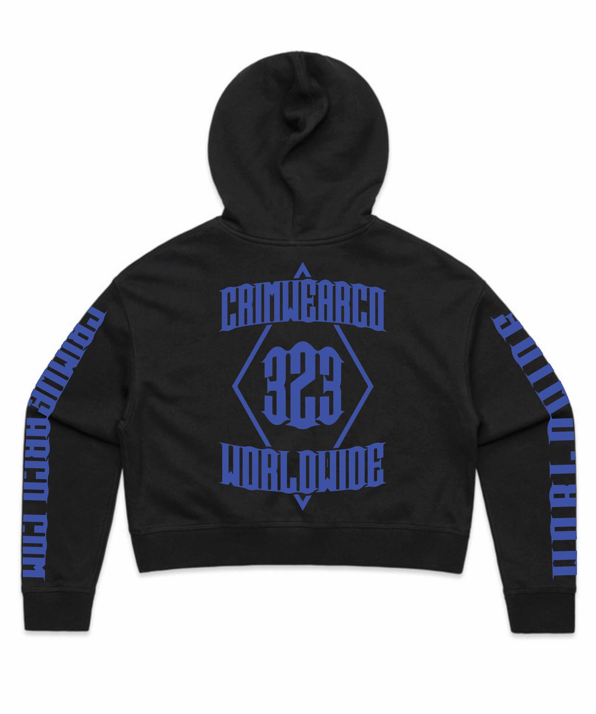 Crim Wear Womens CROP Black Hoodie
