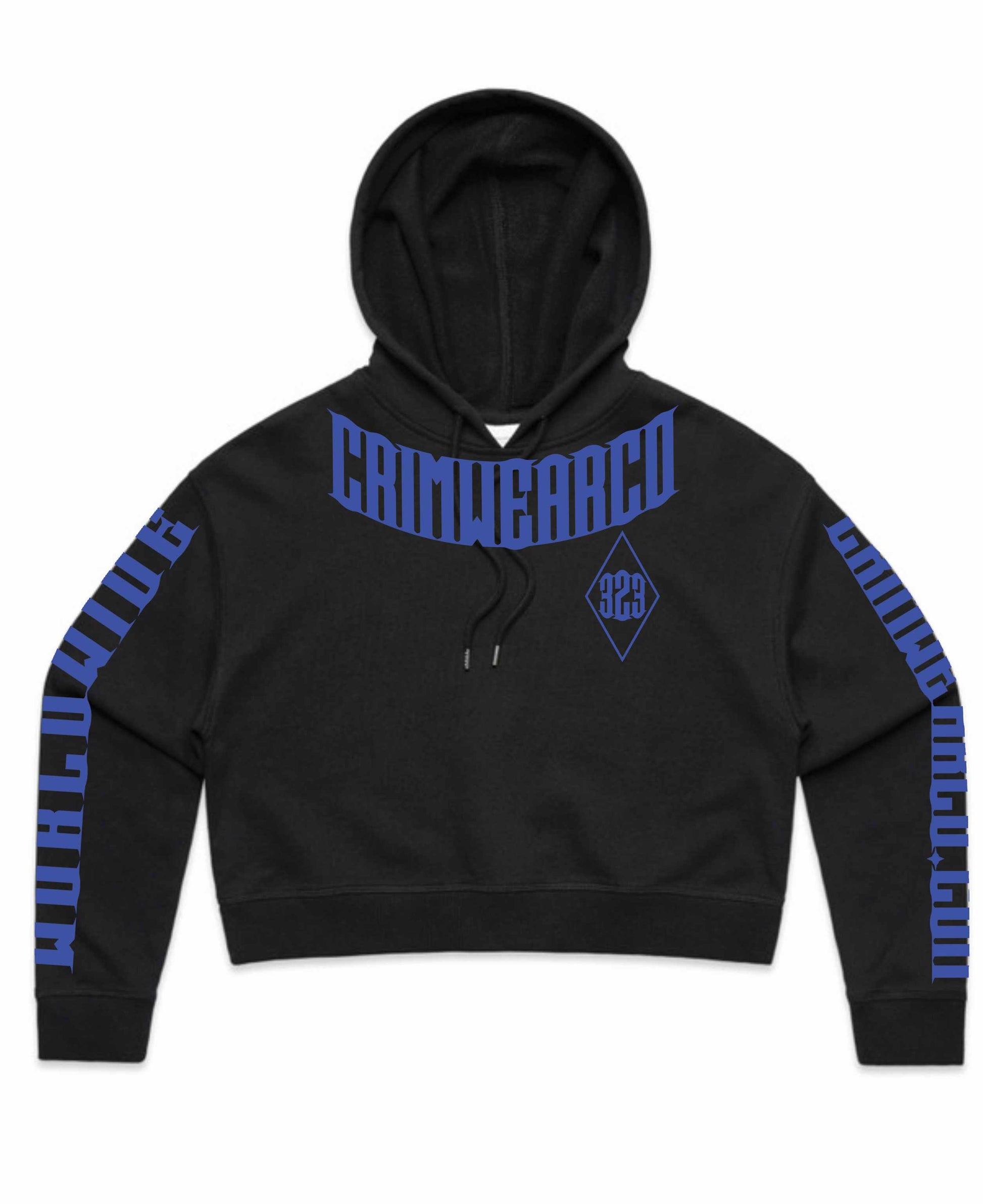 Crim Wear Womens CROP Black Hoodie