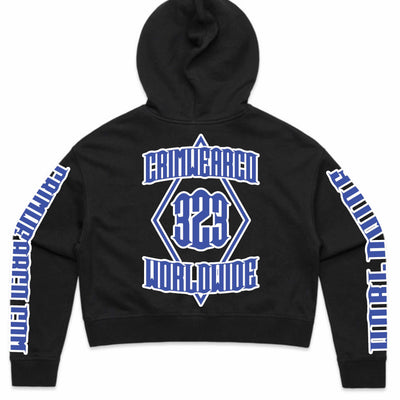 Crim Wear Womens CROP Black Hoodie