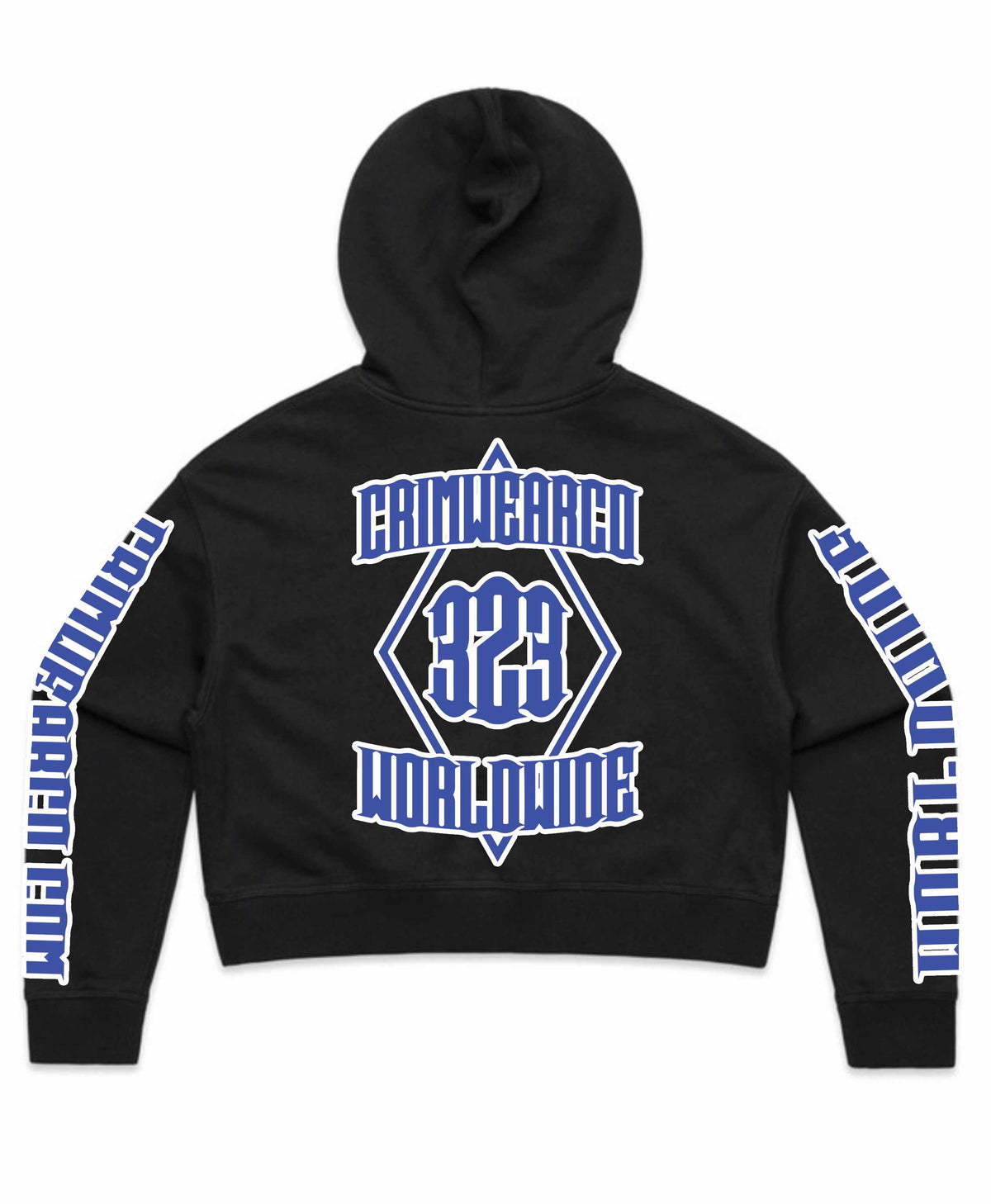 Crim Wear Womens CROP Black Hoodie