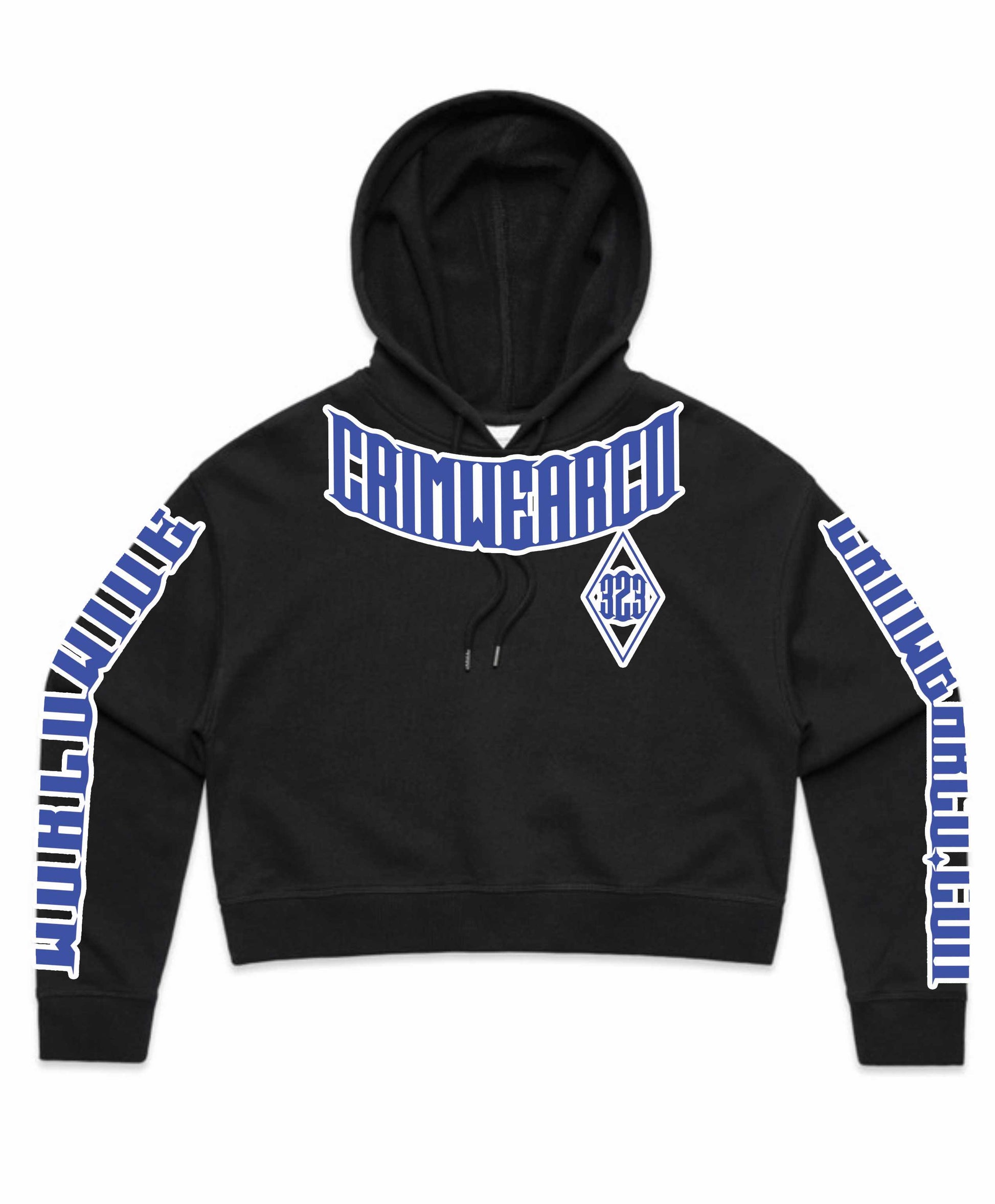 Crim Wear Womens CROP Black Hoodie
