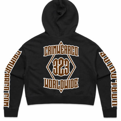 Crim Wear Womens CROP Black Hoodie