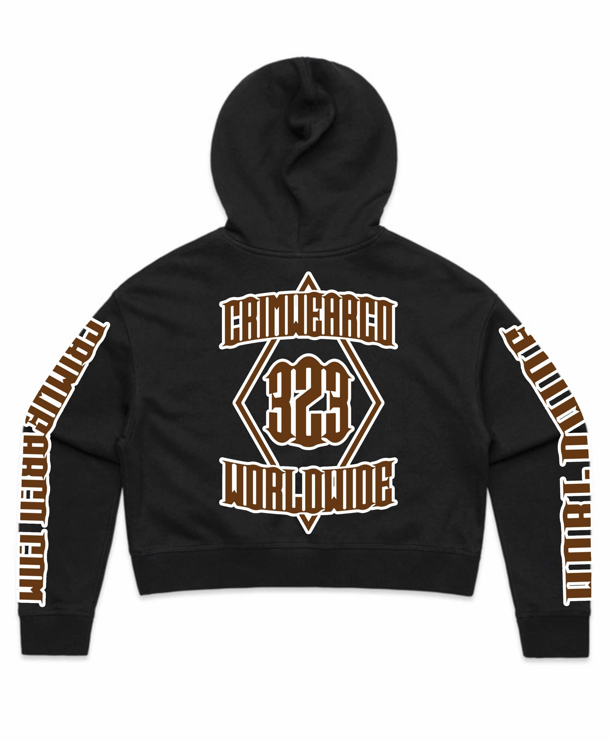 Crim Wear Womens CROP Black Hoodie