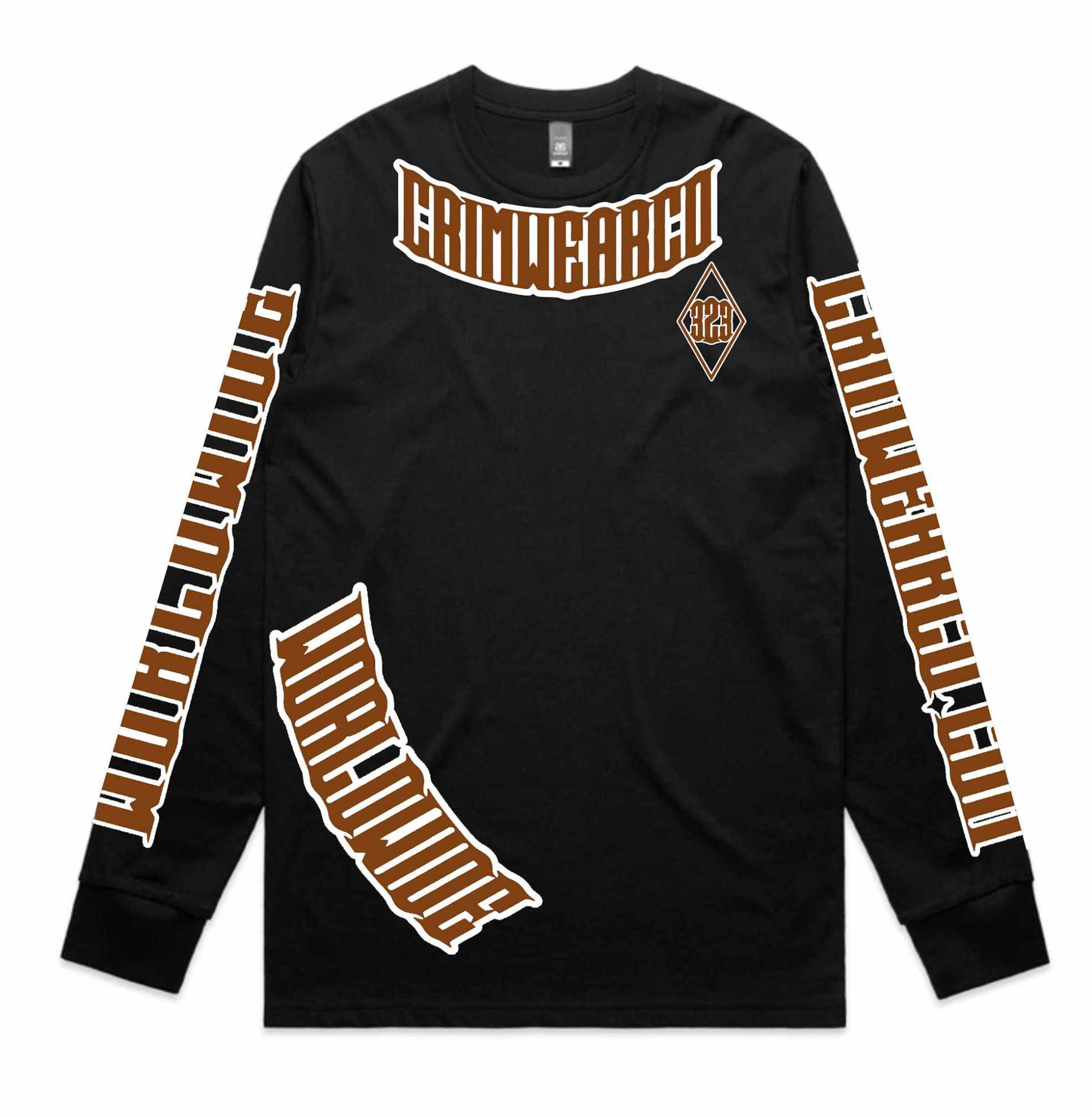 Crim Wear Black Long Sleeve Tee