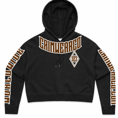 Crim Wear Womens CROP Black Hoodie