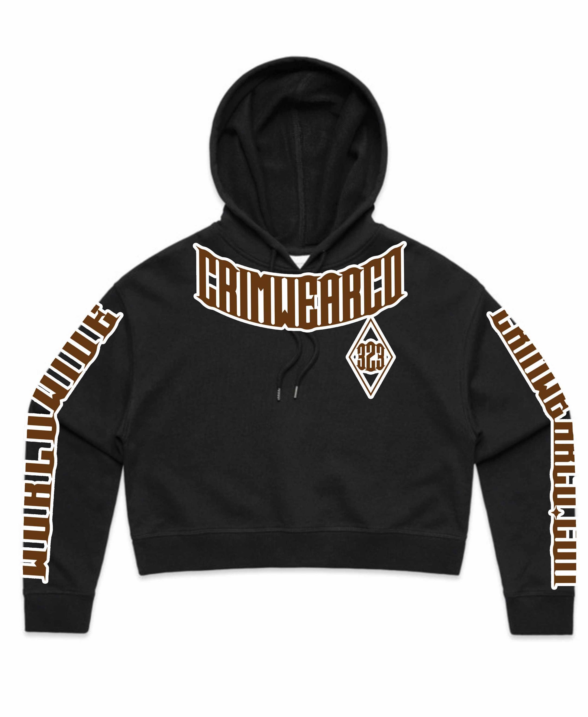 Crim Wear Womens CROP Black Hoodie