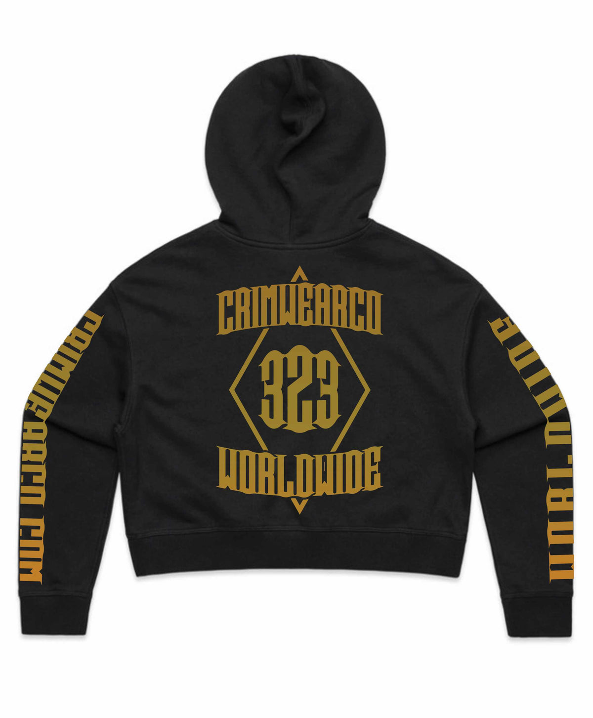 Crim Wear Womens CROP Black Hoodie