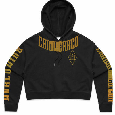 Crim Wear Womens CROP Black Hoodie