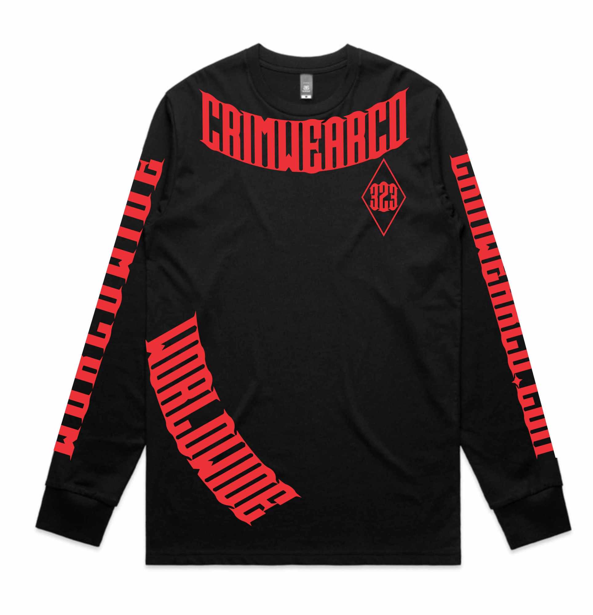 Crim Wear Black Long Sleeve Tee