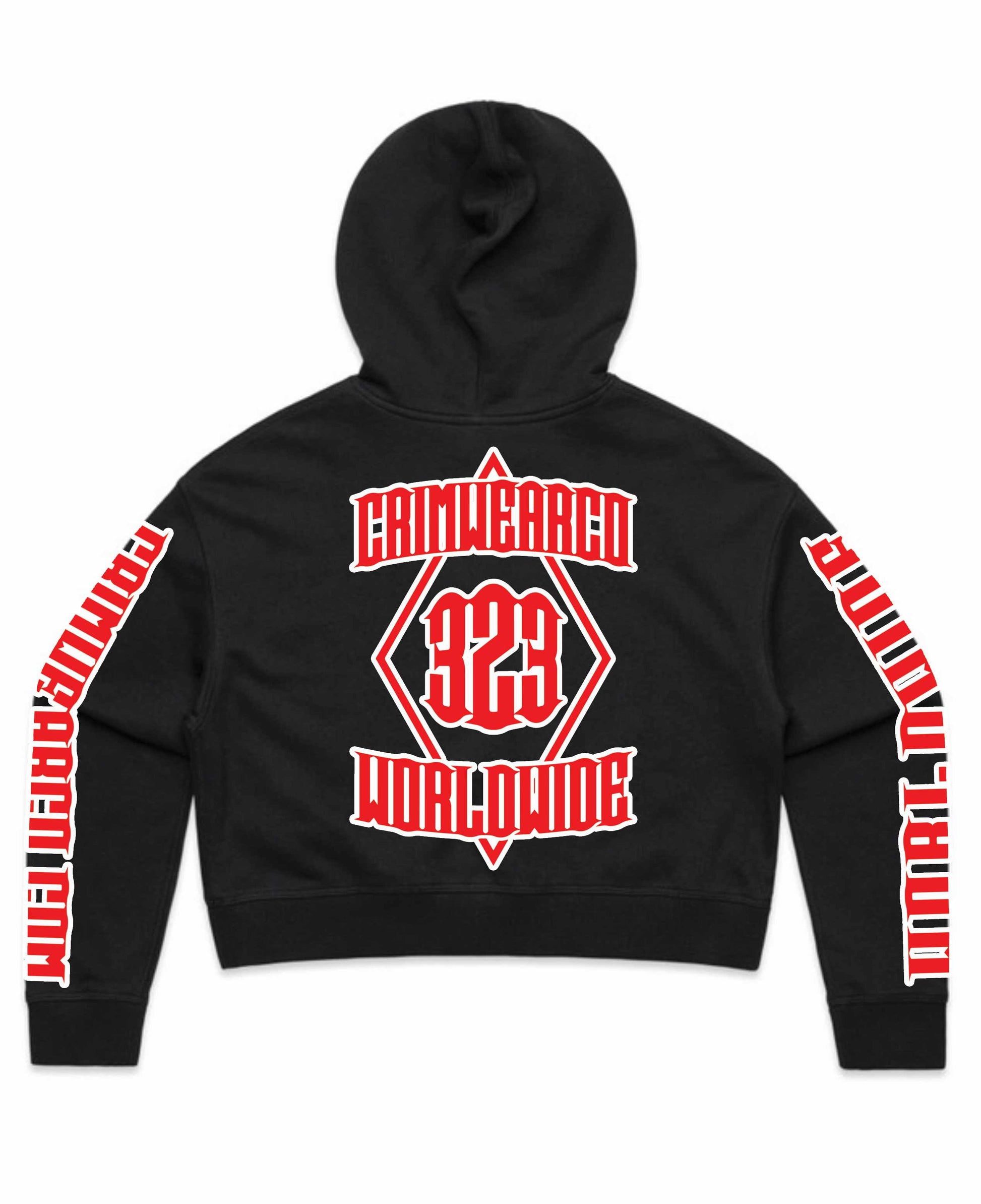 Crim Wear Womens CROP Black Hoodie
