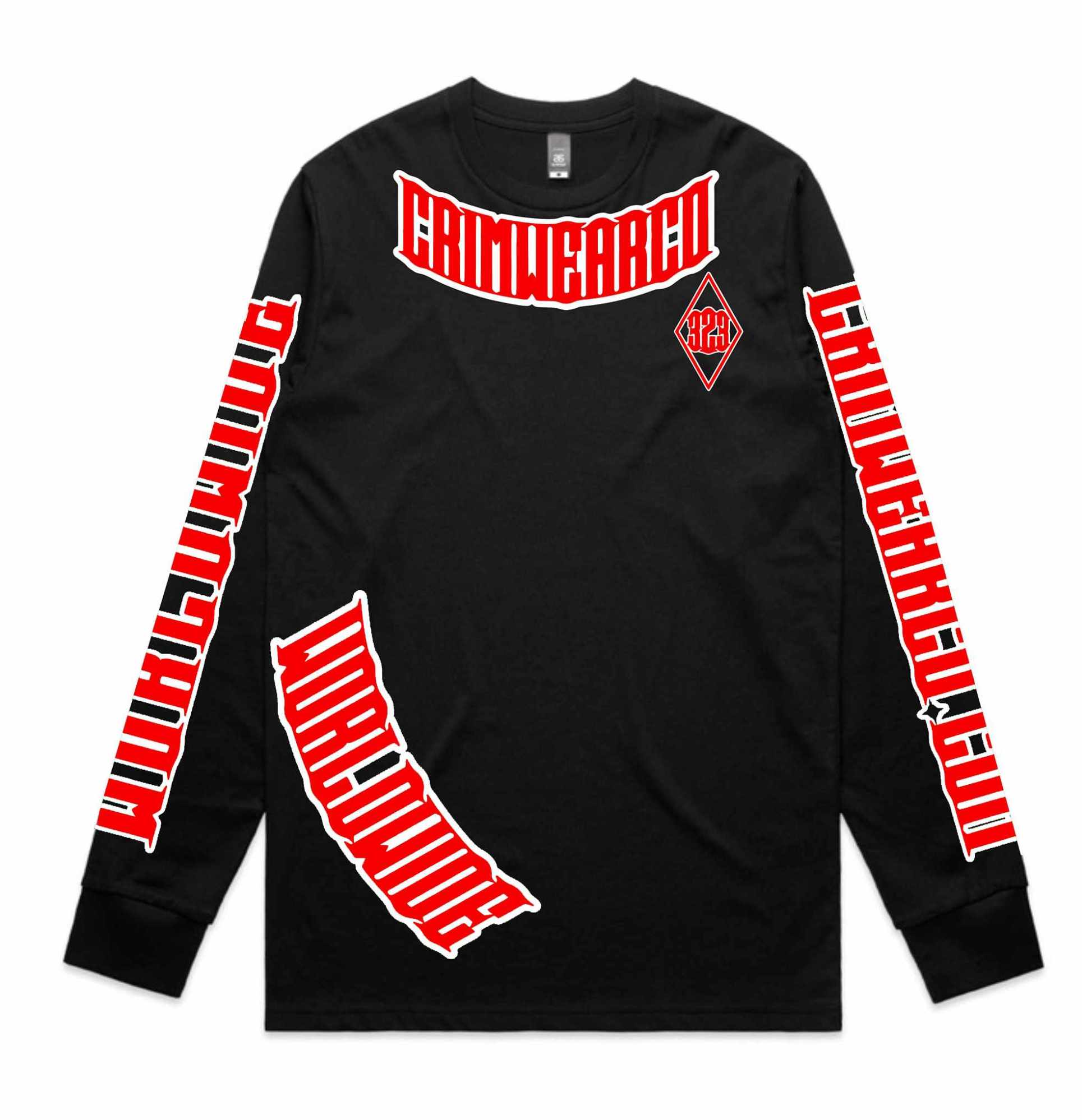 Crim Wear Black Long Sleeve Tee