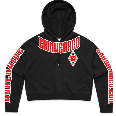 Crim Wear Womens CROP Black Hoodie