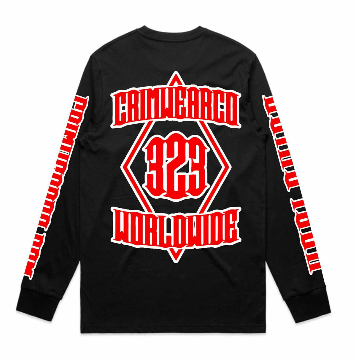 Crim Wear Black Long Sleeve Tee