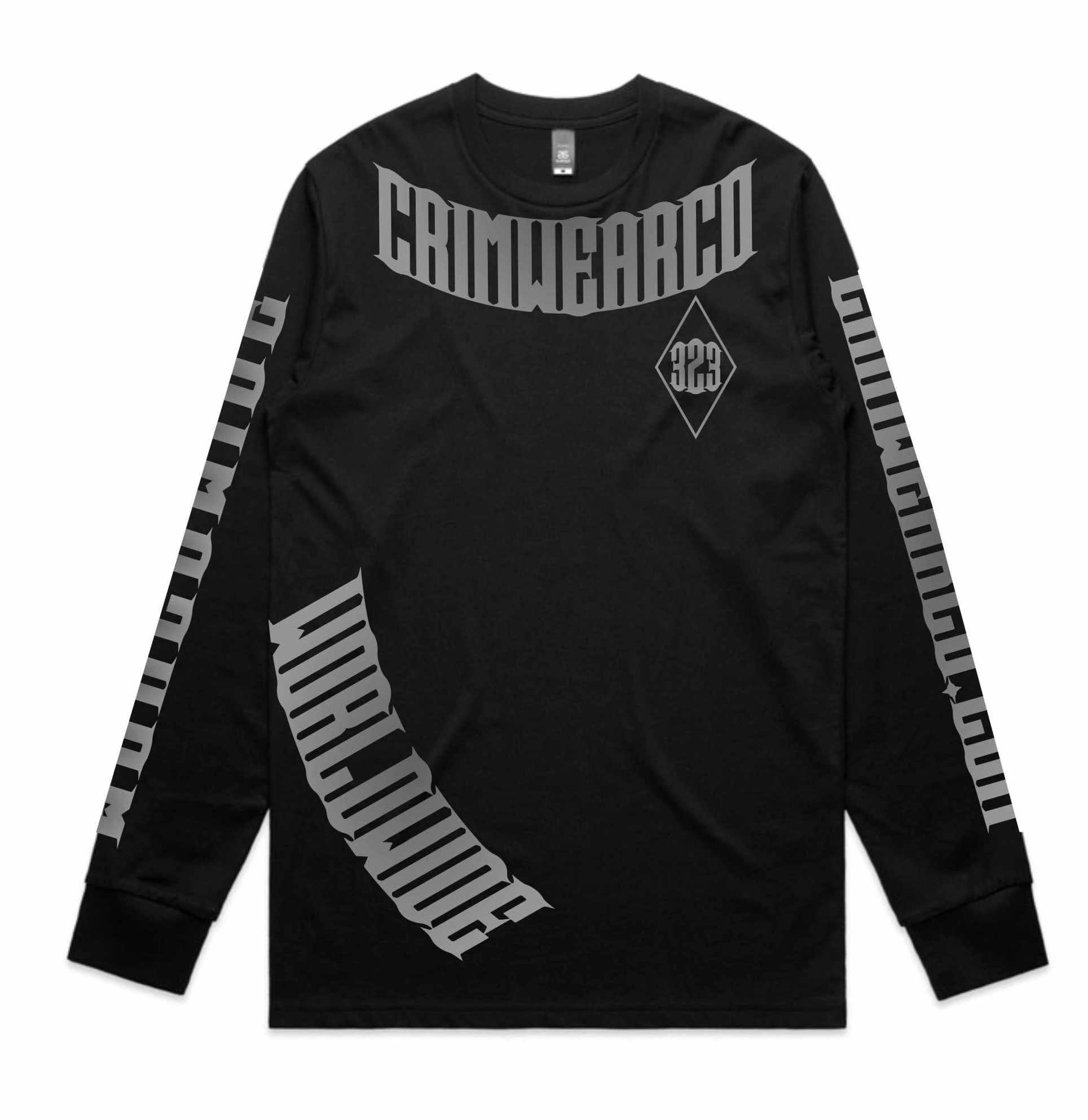 Crim Wear Black Long Sleeve Tee