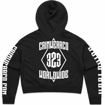Crim Wear Womens CROP Black Hoodie