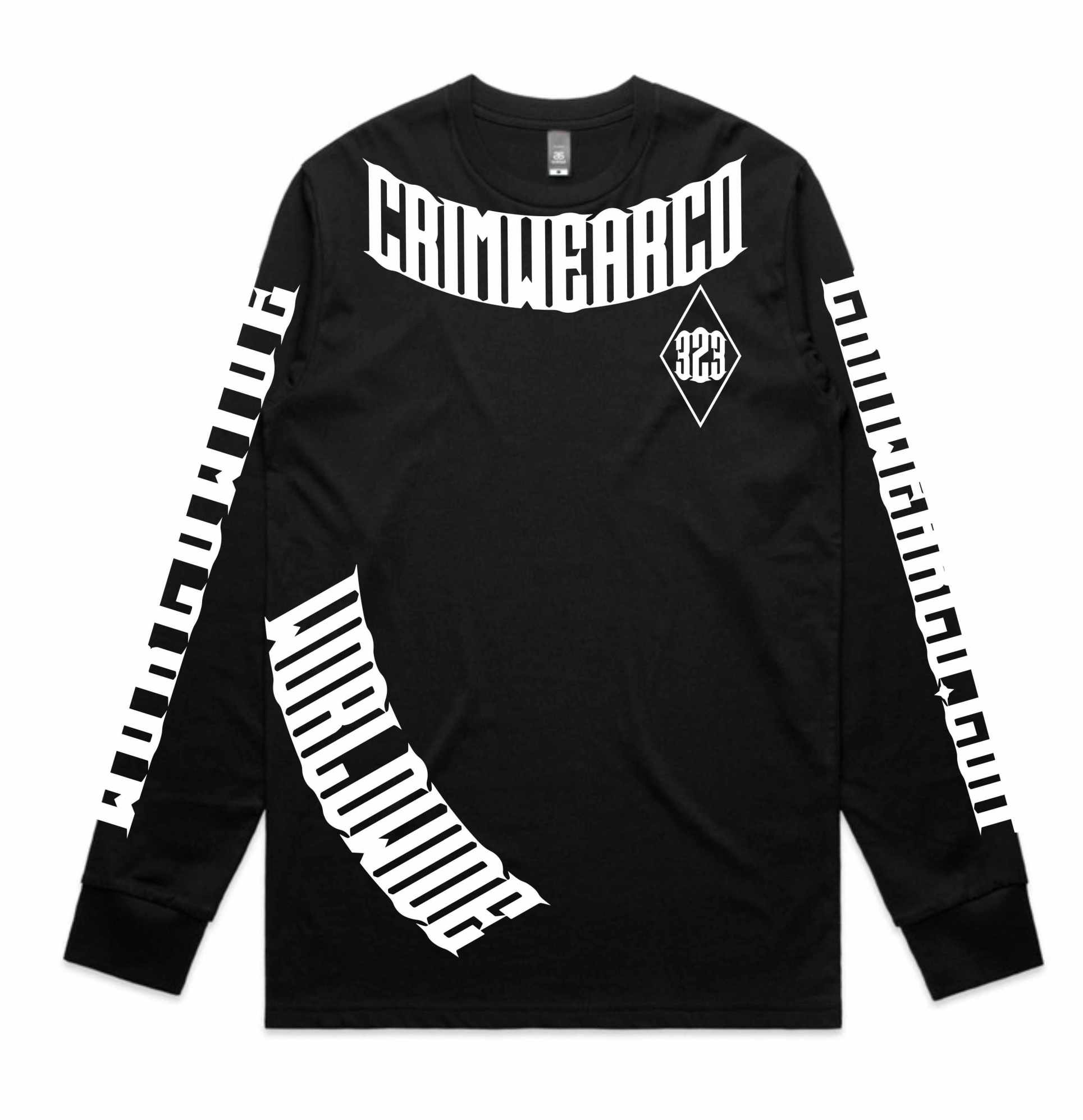 Crim Wear Black Long Sleeve Tee