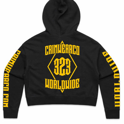 Crim Wear Womens CROP Black Hoodie