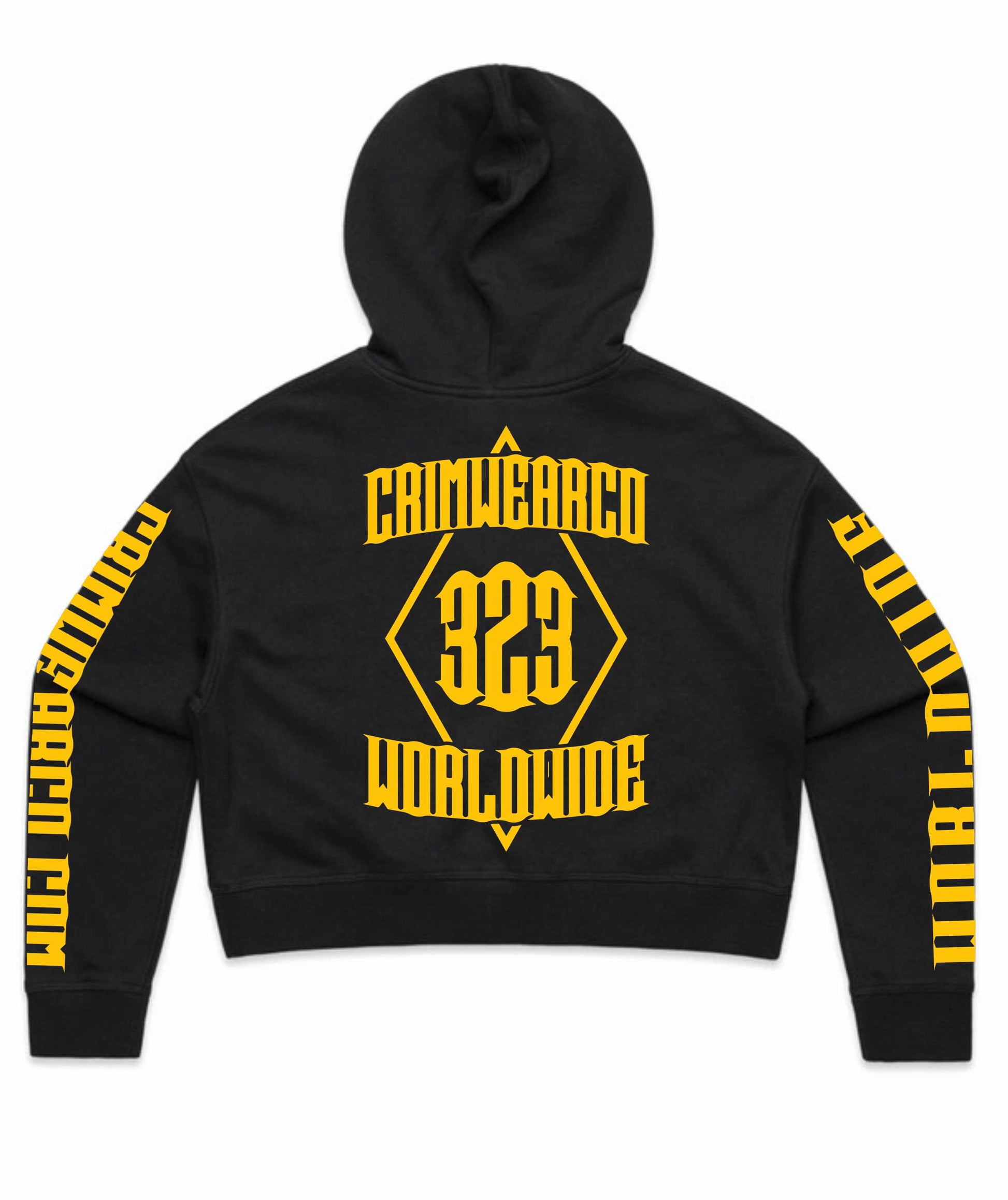 Crim Wear Womens CROP Black Hoodie