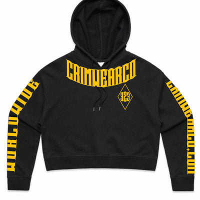 Crim Wear Womens CROP Black Hoodie
