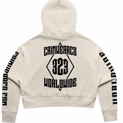 Crim Wear Womens CROP BONE Hoodie