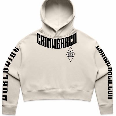 Crim Wear Womens CROP BONE Hoodie