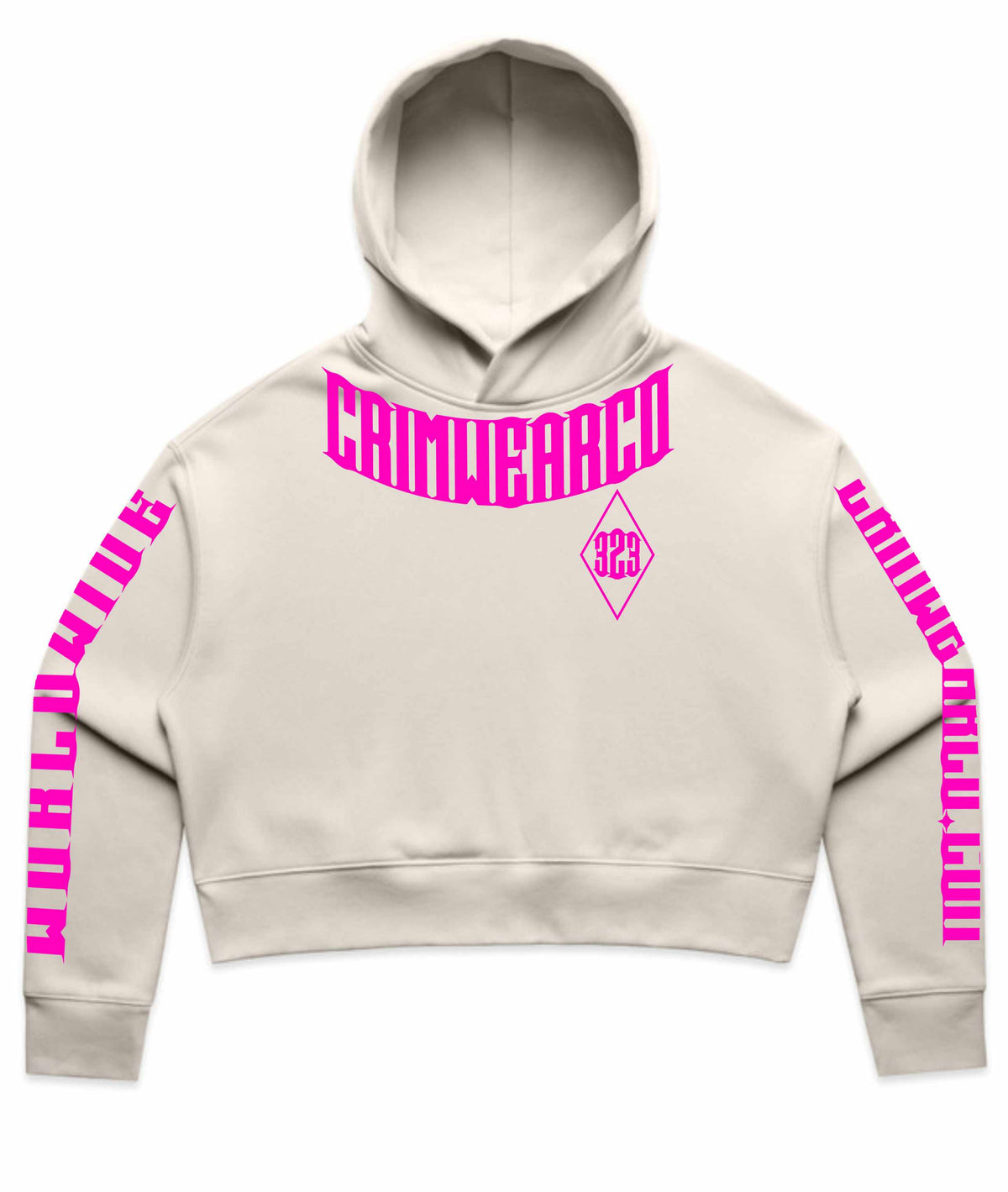 Crim Wear Womens CROP BONE Hoodie