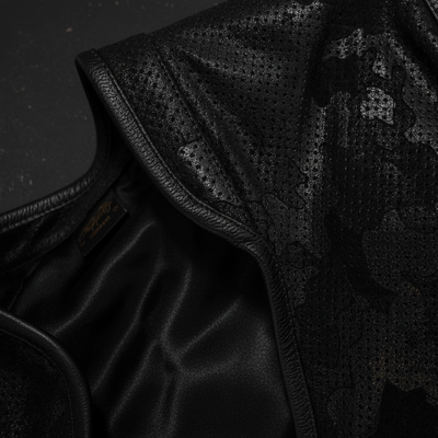 Close-up collar and perforation detail