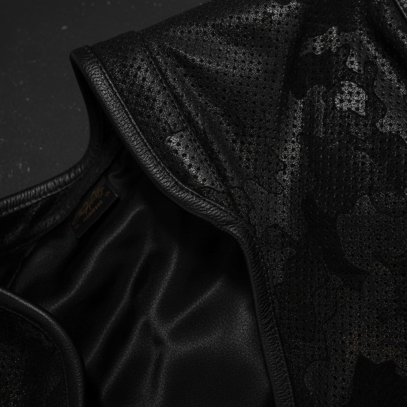 Close-up collar and perforation detail