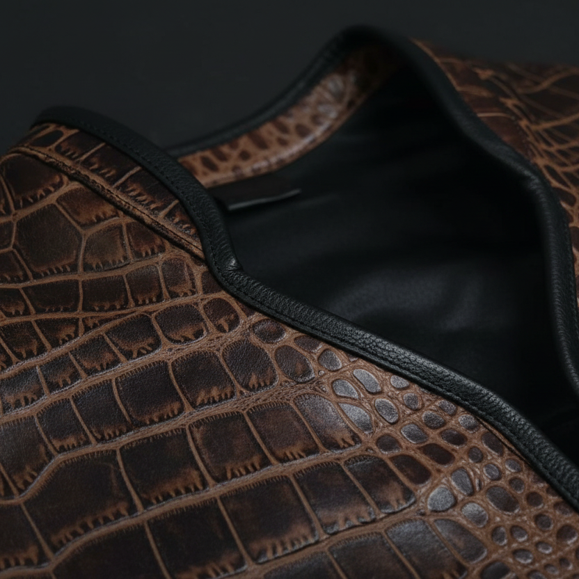 Close-up collar detail