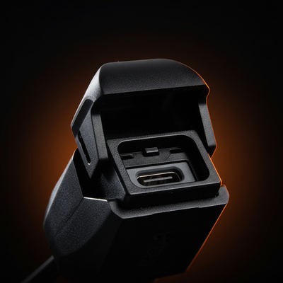 Close-up of USB-C port