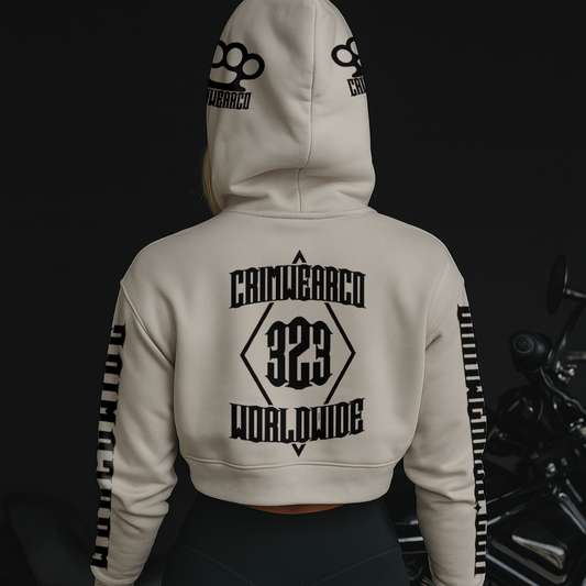 Crim Wear Womens CROP BONE Hoodie