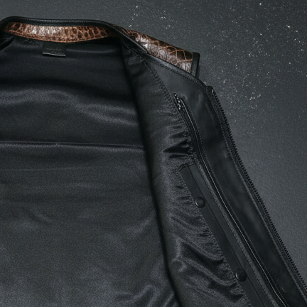 Front view open unzipped