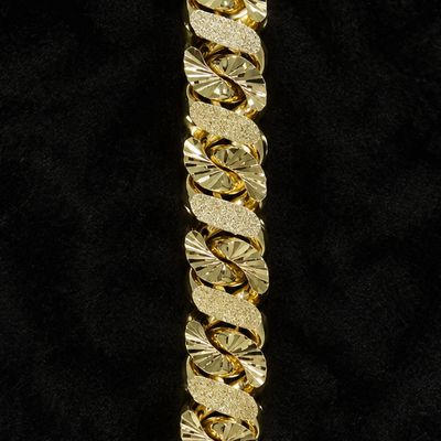 Diamond Cut Stone Wash Bracelet / Chain