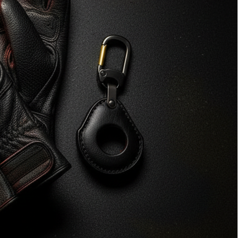 Gloves and Key Fob Flat Lay