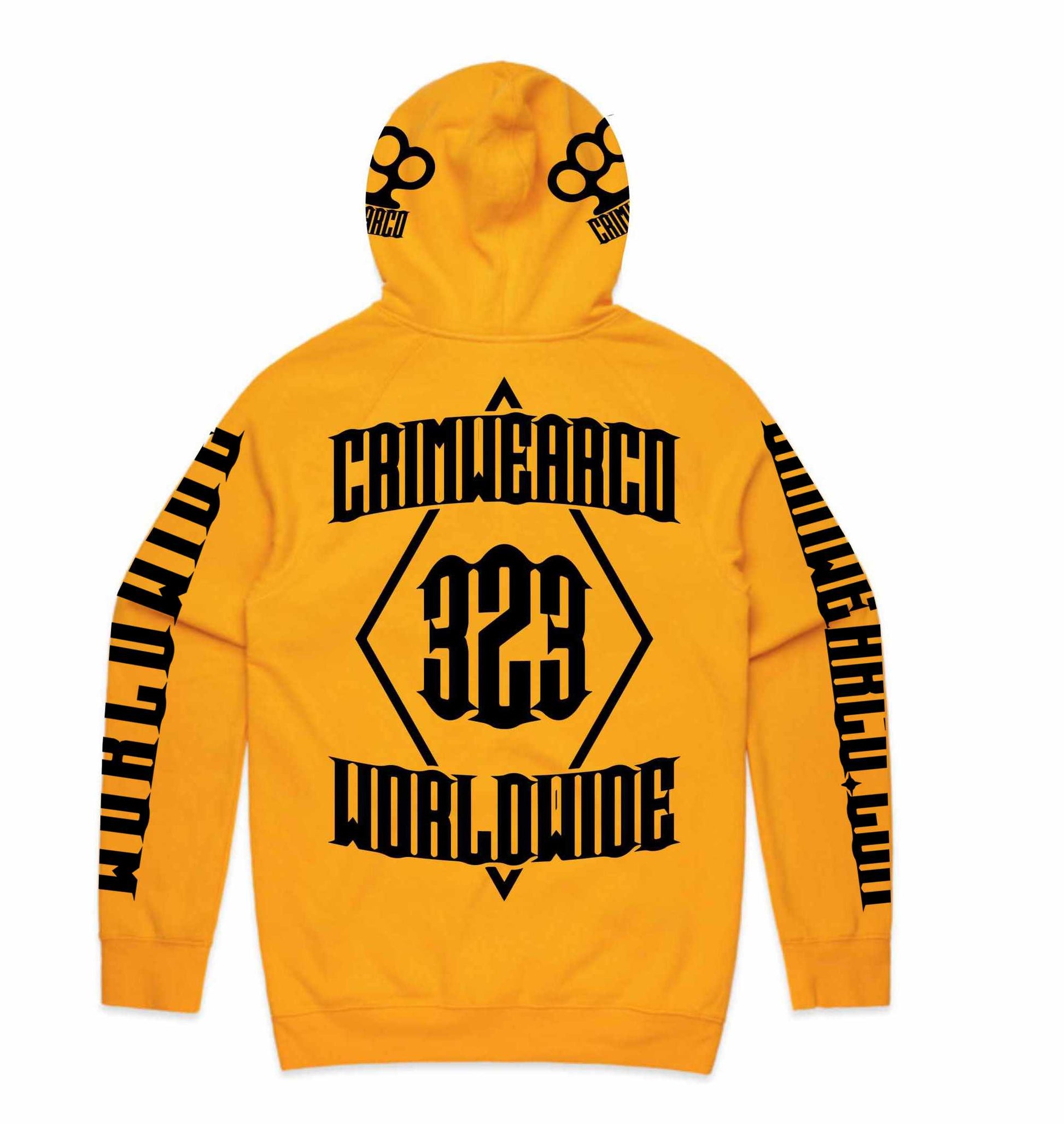Crim Wear Yellow Hoodie *NEW *