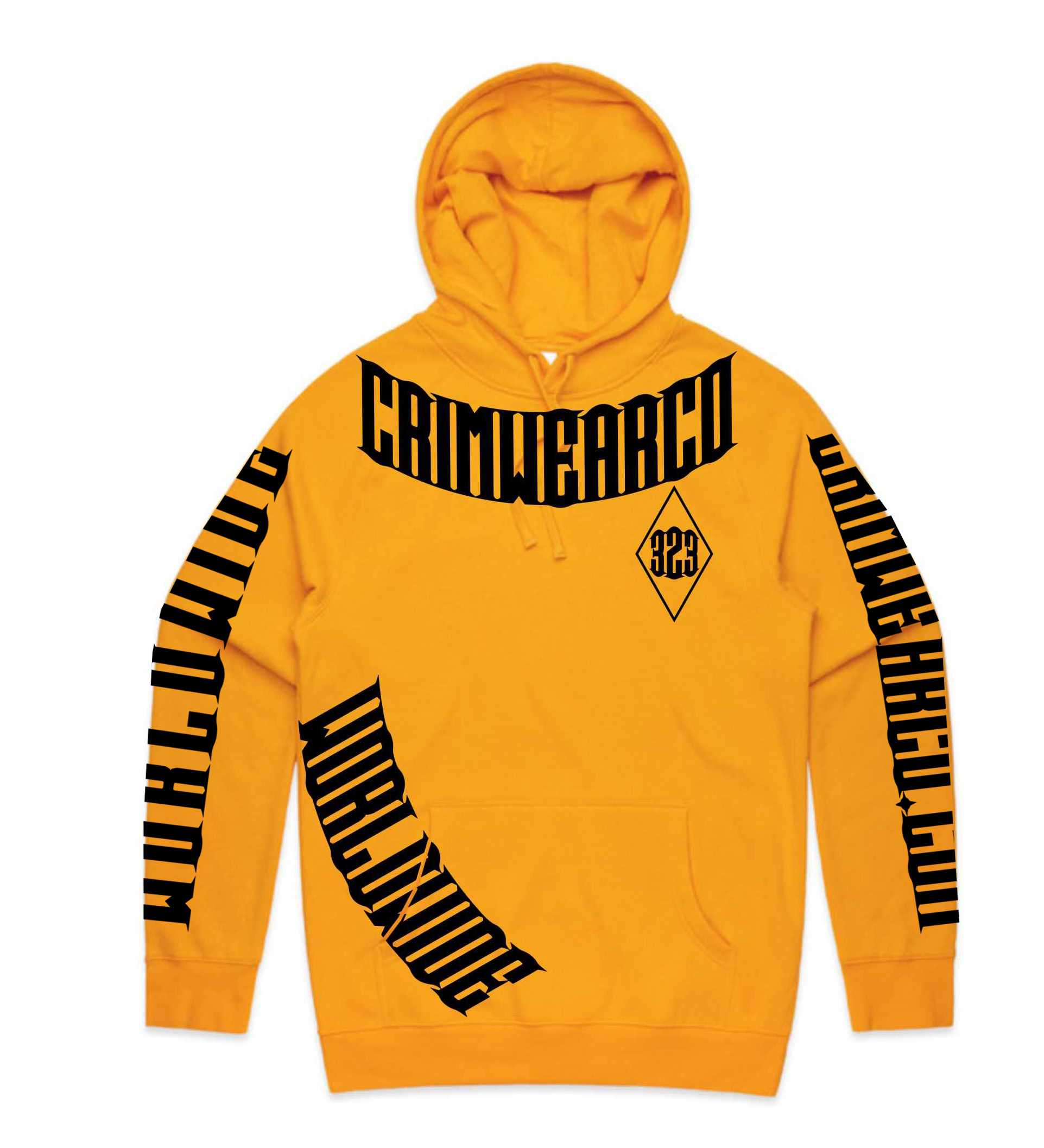 Crim Wear Yellow Hoodie *NEW *