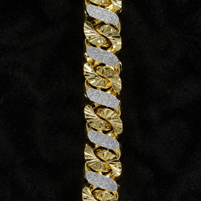 Diamond Cut Stone Wash Bracelet / Chain